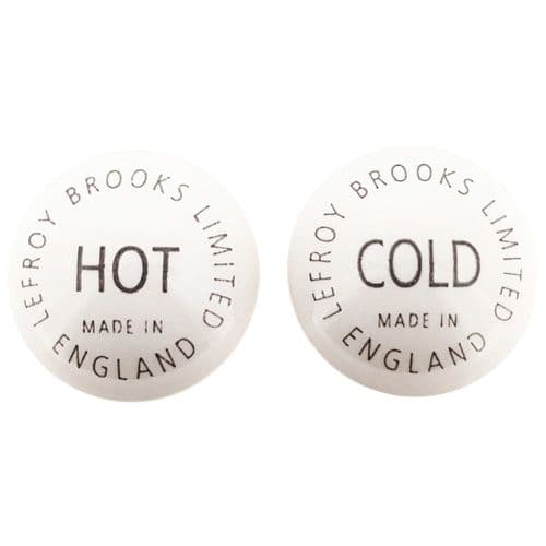 Lefroy Brookes Pair of Small Ceramic Tap Indices PHL015