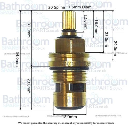 Lefroy Brooks 1/2" 1/2 Turn Clockwise Close Valve PWV015