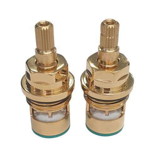 Lefroy Brooks Antique Gold 1/2" x 1/4 Turn Ceramic Cartridges PTA002AG