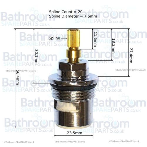 Lefroy Brooks Antique Gold 3/4 x 1/4 Turn Valves PTA003AG