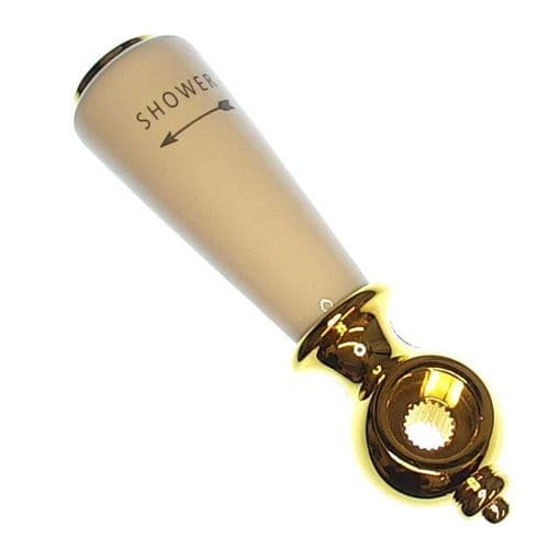 Lefroy Brooks Antique Gold Flow Lever Assembly PTS003AG