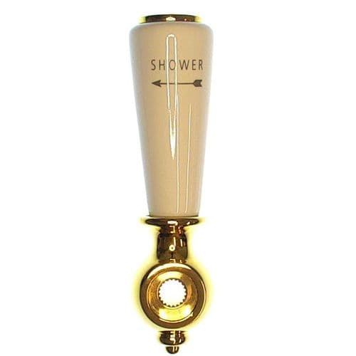 Lefroy Brooks Antique Gold Flow Lever Assembly PTS003AG