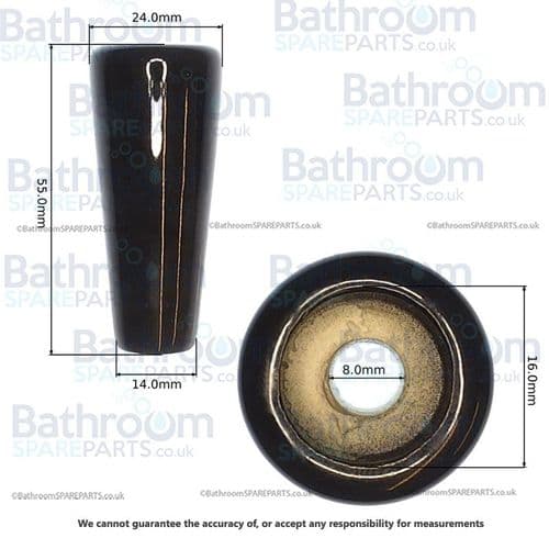 Lefroy Brooks Black Ceramic Lever PHL020