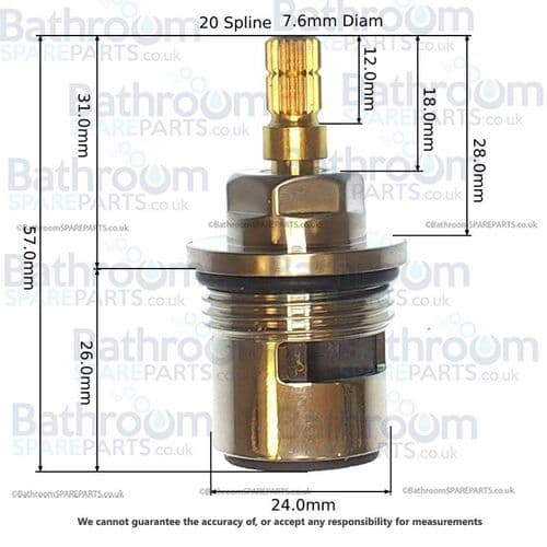 Lefroy Brooks Brushed Nickel 3/4 x 1/4 Turn Hot & Cold Valves PTA003BN