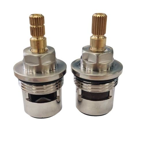 Lefroy Brooks Brushed Nickel 3/4 x 1/4 Turn Hot & Cold Valves PTA003BN