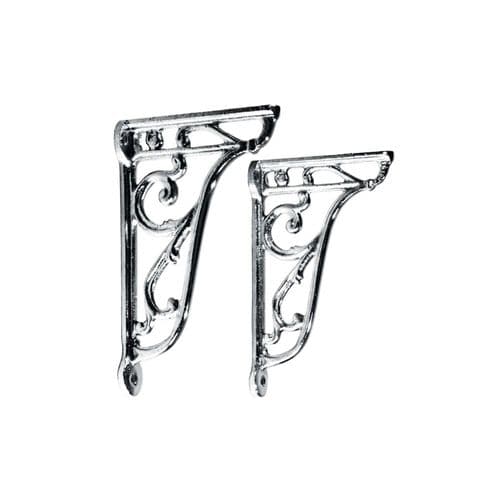Lefroy Brooks Chrome Pair of Decorative Cistern Support Brackets LB7780CP