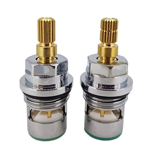 Lefroy Brooks Chrome Plated 1/2" x 1/4 Turn Ceramic Cartridges PTA002CP