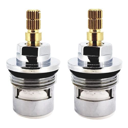 Lefroy Brooks Chromium Plate 3/4 x 1/4 Turn Hot & Cold Valves PTA003CP