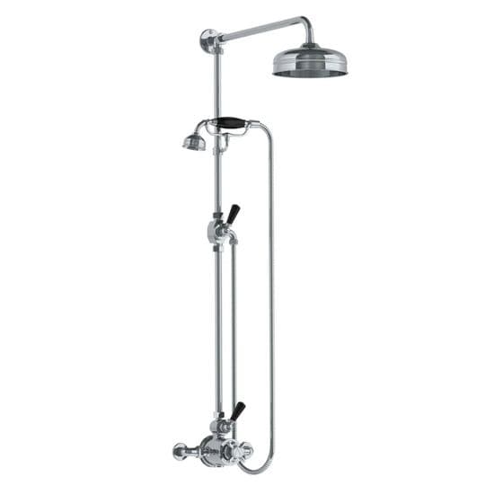 Lefroy Brooks Classic Black Thermostatic Riser Kit Handset 8