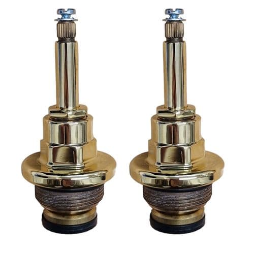 Lefroy Brooks Classic Polished Brass 3/4" Pair of Headworks PHL007PB