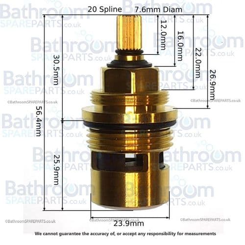 Lefroy Brooks Connaught 3/4 Ceramic Cartridges PHL037