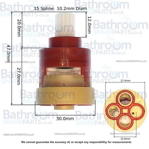 Lefroy Brooks Diverter Internal Cartridge PSP004