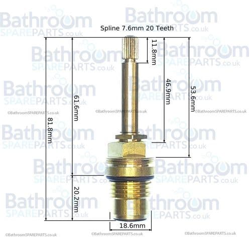 Lefroy Brooks Extended Flow Control Cartridge PHL120