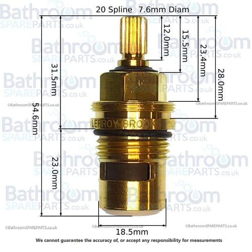 Lefroy Brooks Flow Control Clockwise Close Cartridge PTE002