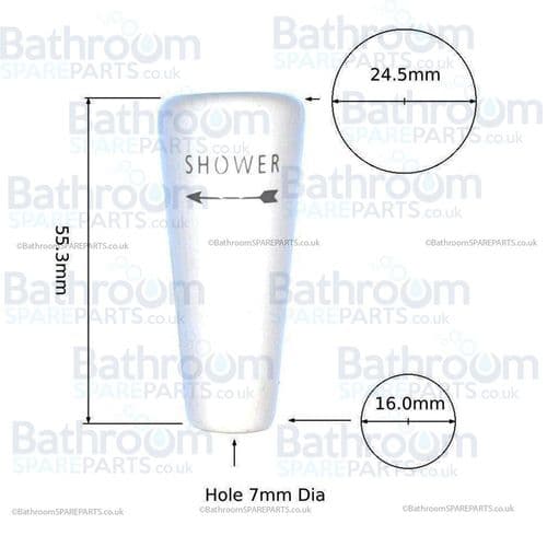 Lefroy Brooks Godolphin White Flow Lever PTS004