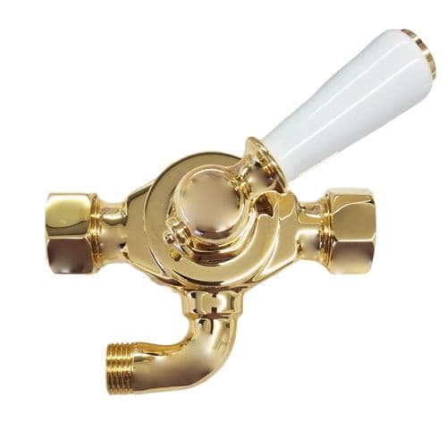 Lefroy Brooks Lever Riser Diverter Antique Gold LB1782AG