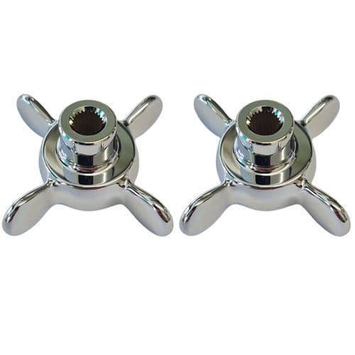 Lefroy Brooks Pair 1/2" Classic Handwheels Only with Ceramic Indices and Fixing Screws PHL005