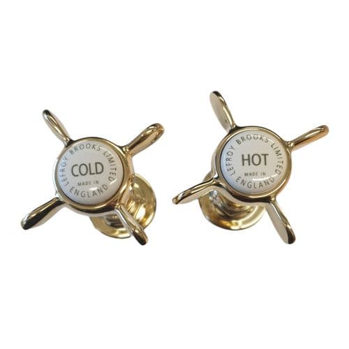 Lefroy Brooks Polished Brass 1/2 Classic Headworks With Handwheel & Indices PHL001PB