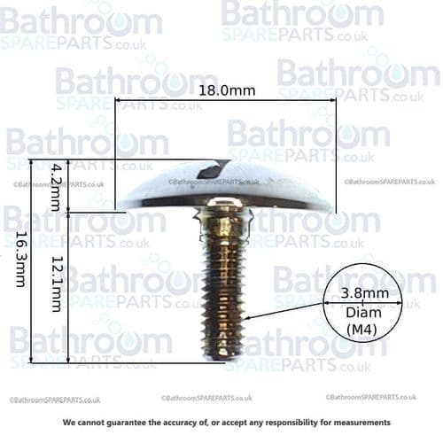 Lefroy Brooks Polished Brass Flow Lever Retaining Screw PTS007PB