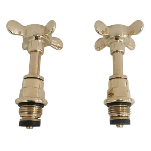 Lefroy Brooks Polished Brass Pair of 1/2" Mono Headworks PHL003PB