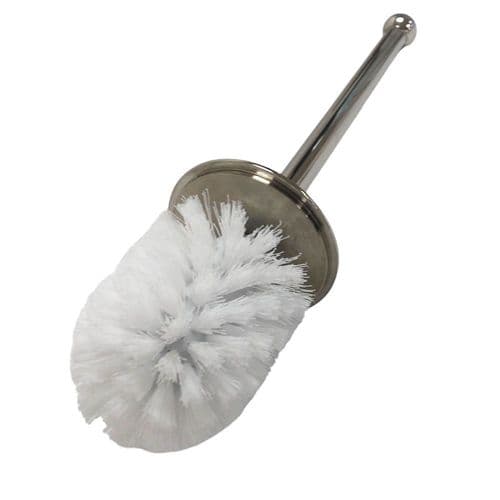 Lefroy Brooks Toilet Brush Handle, Head And Brush Pot Lid Nickel Plated PSP008NK