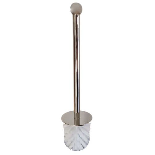 Lefroy Brooks Toilet Brush Handle, Head And Brush Pot Lid Nickel Plated PSP008NK