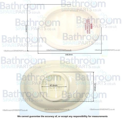 Lefroy Brooks White Edwardian LB4937 Ceramic Soap Dish Only PCG006