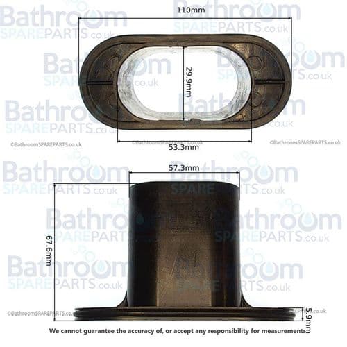 Linear Trap Inlet With O'Ring Without Hair Trap ABSP-54-0006/001