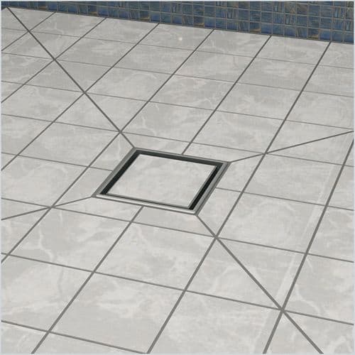 Lux Elements Tileable Shower Waste Cover made of plastic, TUB-RA-DF