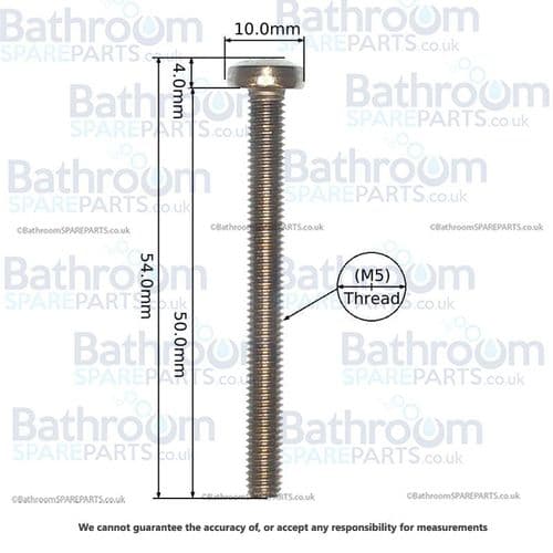 M5 x 50mm Phillips Pan Head Screw Stainless Steel M550PAN001