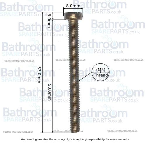 M5 x 50mm Slotted Pan Head Screw Stainless Steel M550SLOT008