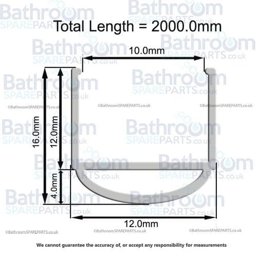 Majestic 10mm 1782-01 Glass To Glass Vertical Seal 1901000800
