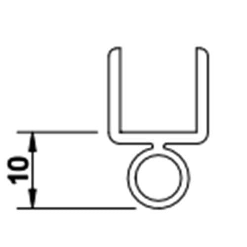 Majestic 10mm 1929-02 Vertical Glass to Wall Seal 2000mm 1902000500