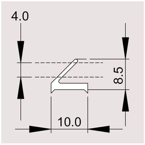 Majestic 10mm 2434-02 Glass To Glass And Glass To Wall Vertical Seal 2000mm 1902000200