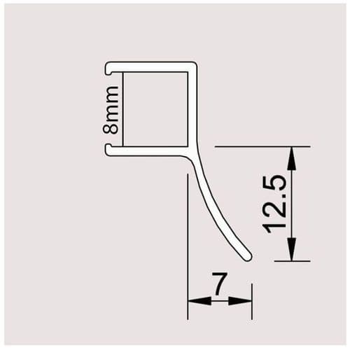 Majestic 8mm 1783-01 Glass To Glass Vertical Seal 2000mm 1901000400