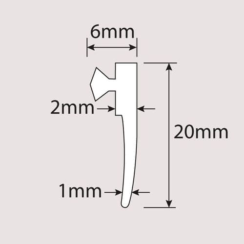 Majestic 8mm MAJ035 Seal For Framed Bath Screen 1000mm 1904000300