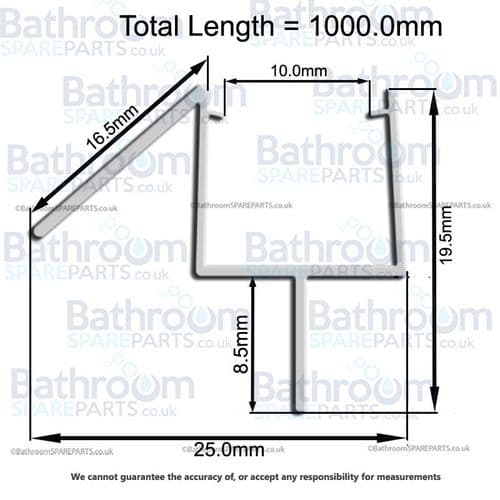 Majestic Venice Bottom Shower Door Seal 1904000600