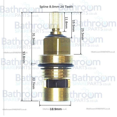 Marflow 1/2" Chrome Anti Clockwise Closing Valve XSJ-948/CP
