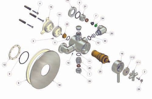 Marflow Exena Thermostatic Shower Valve Concealed or Exposed  XNC745 Spare Parts