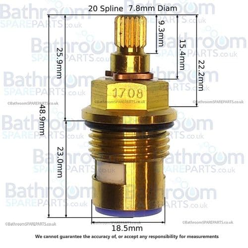 Marflow Orbus 1/2" Clockwise Close Headwork Cartridge XORB-014