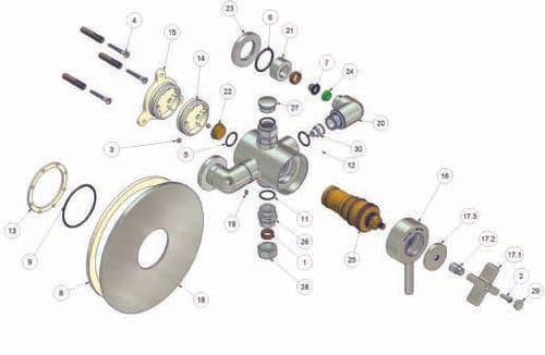 Marflow Rito Dual Control Thermostatic Shower Valve Exposed or Concealed RIT745 Spare Parts