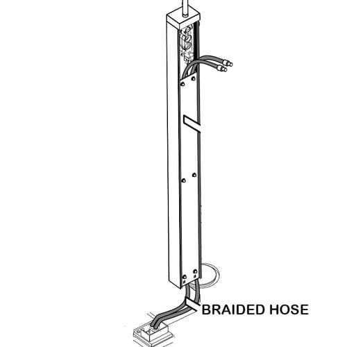 Matki Braided Hot Connection Hose RRBRAIDED/SQ/HOT
