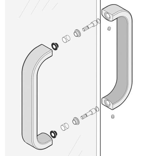 Matki Euazone Plus Curved Handle Assembly 6184MATKIGOLD