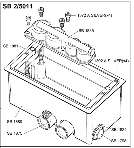 Matki EX50 Wall Box With Infold And Outlet Manifold SB 2/5011