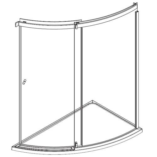 Matki New Colonade NCI/NSC800 (1950) Infold Corner Shower Door Spare ...