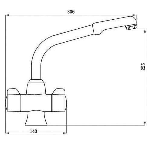 Mayfair Aspen Champagne Mono Kitchen Tap KIT197