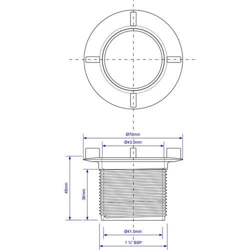 McAlpine 70mm Long Locking Nut STW70LNL