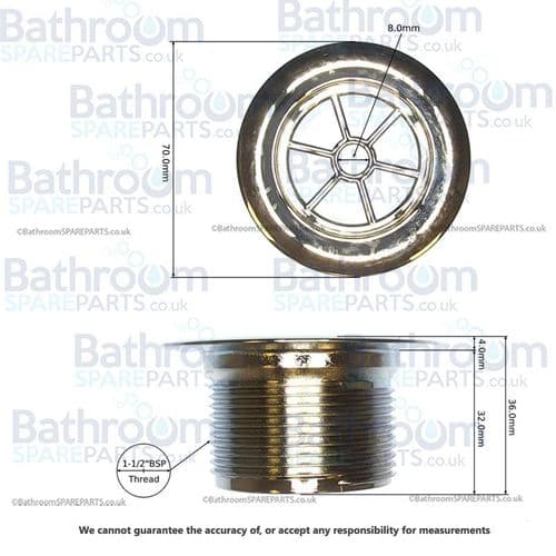 McAlpine Standard Shower Waste 70mm Chrome Plated Plastic STW70CP