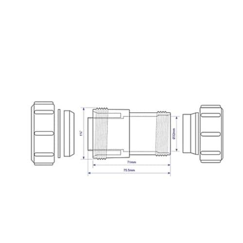 McAlpine Straight Connector S28L-ISO