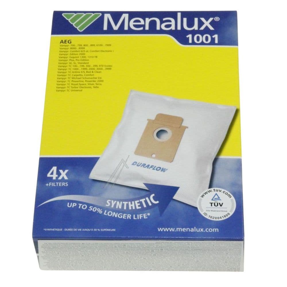 Menalux 1001 Vacuum Bags x4 Bags1001